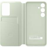 Grøn Covers med kortholder Samsung Galaxy S24 Smart View Wallet Case Light Green