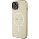 Guess Beige Mobiletuier Guess iPhone 15 Plus Cover Saffiano MagSafe Beige