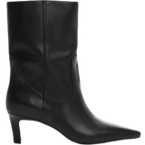 42 - Stilethæl Støvler Mango Leather Ankle Boots - Black