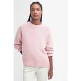 Barbour Dame Overdele Barbour Women's Clifton Womens Knitted Jumper Shell Pink shell pink