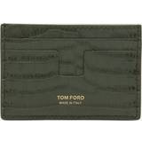 Tom Ford Tegnebøger & Nøgleringe Tom Ford Green Printed Croc Holder - UNI