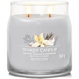 Yankee Candle Grå Lysestager, Lys & Dufte Yankee Candle Smoked Vanilla & Cashmere Grey Duftlys 368g