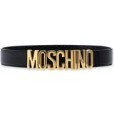 Moschino Dame Bælter Moschino Women Black Logo Plaque 75Cm Belt