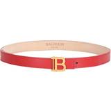 Balmain Bælter Balmain B-Belt smooth leather belt rouge