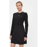 Calvin Klein Elastan/Lycra/Spandex Kjoler Calvin Klein Milano Jersey Long Sleeve Dress Black