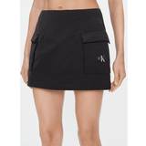 Calvin Klein Nylon Nederdele Calvin Klein Padded Nylon Cargo Mini Skirt Black