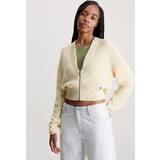 Dame - Gul - XXS Trøjer Calvin Klein Jeans Relaxed Ribbed Cotton Yellow