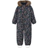 Fleeceforet Flyverdragter Name It Snow10 Suit with Melody Flower - Dark Sapphire (13223023)