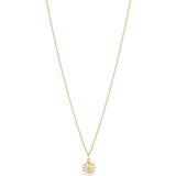 Lund Copenhagen Daisy Pendant Necklace - Gold/White