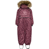 Aftagelig hætte - Camouflage Børnetøj Hummel Moon Tex Snowsuit - Catawba Grape (220585-3679)