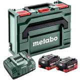 Batterier - Rød Batterier & Opladere Metabo Basic Set 2 x LiHD 8.0 Ah + MetaBOX 145
