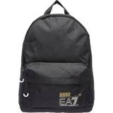 EA7 Tasker EA7 black gold logo casual backpack Black