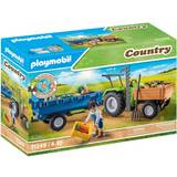 Bondegårde Legetøj Playmobil Country Tractor with Harvesting Trailer 71249