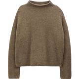 Filippa K Mika Yak Funnelneck Sweater - Dark Taupe Melange