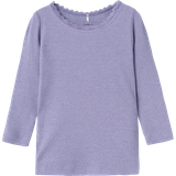Modal - Piger Overdele Name It Basic Top with Long Sleeves - Heirloom Lilac (13198042)