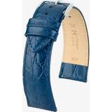 Hirsch Armbåndsure Hirsch Crocograin 12mm Medium Blue Leather 12302880-2-12