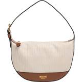 Moschino Indvendig lomme Håndtasker Moschino Off-White & Tan Logo Shoulder Bag A3006 Ivory UNI