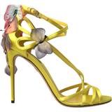 Gul Sandaler med hæl Dolce & Gabbana Yellow Keira Butterfly Appliqués Sandals EU39/US8.5
