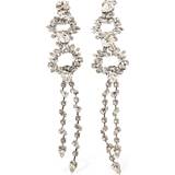 Palladium Øreringe Saint Laurent Crystal-embellished drop earrings silver One fits all
