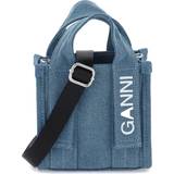 Ganni Blå Håndtasker Ganni Denim Tech Mini Tote Bag OS