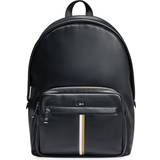 Skind - Sort Skoletasker BOSS Faux-leather backpack with signature stripe