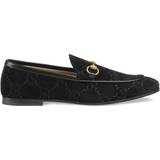 38 ½ - Læder Loafers Gucci Jordaan - Black GG Velvet
