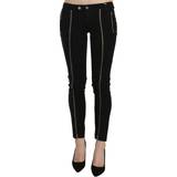 Dolce & Gabbana Dame - W28 Jeans Dolce & Gabbana Black Low Waist Zipper Cropped Skinny Denim Pants