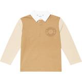 Beige Polotrøjer Burberry Kids Logo embroidered polo shirt beige Y