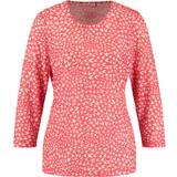 Gerry Weber Dame Tøj Gerry Weber 3/4-Sleeve Top Made Of Burnout Fabric Red