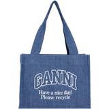Ganni Tote Bag & Shopper tasker Ganni net A5599 Large Easy denim