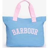 Barbour Dame Tasker Barbour Women's Logo Holiday Tote Bag Chambray Blue Multi