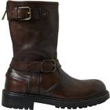 43 - Herre Snørestøvler Dolce & Gabbana Brown Leather Midcalf Mens Boots EU42.5/US9.5
