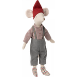Maileg Medium Christmas Mouse Boy Overalls 33cm