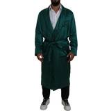 Grøn - Silke Undertøj Dolce & Gabbana Green Silk Waist Belt Robe Sleepwear IT46