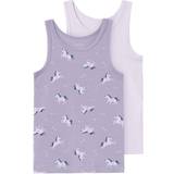 Pink Toppe Name It Unicorn Tank Top 2-pack - Lavender Aura (13221107)