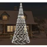 Plast Flagstang lyskæder vidaXL Christmas Tree Cold White Flagstang lyskæde