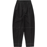 50 - Høj talje Bukser & Shorts Ganni Elasticated Curve Trousers - Black