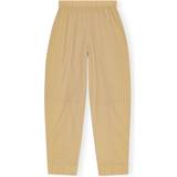 32 - Beige Bukser & Shorts Ganni Elasticated Curve Trousers - Safari