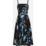 48 - Dame - Silke Kjoler Dolce & Gabbana Floral silk-blend midi dress blue