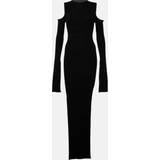 Lange kjoler - Uld Rick Owens Black Cutout Maxi Dress 09 Black