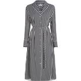 Sort - Stribede Kjoler Tommy Hilfiger Stripe Twill Midi Shirt Dress - Bold Stripe/Desert Sky