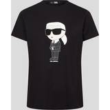 Karl Lagerfeld 26 Tøj Karl Lagerfeld Ikonik -t-shirt, Frau, Schwarz, Größe: