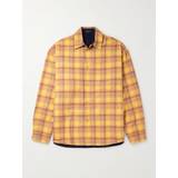 38 - Gul - Ternede Tøj Balenciaga Reversible Checked Cotton-Flannel Shirt Men Yellow