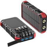 Indbyggede trådløse opladninger - USB Batterier & Opladere MTP Products Psooo M2 Wireless Solar Power Bank
