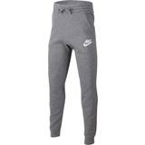 Grå Bukser Nike Kid's Sportwear Club Fleece Sweatpants - Carbon Heather/Cool Gray/White