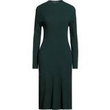 Stefanel Dame Kjoler Stefanel Woman Midi dress Emerald green Viscose, Polyamide, Wool, Cashmere, Polyester