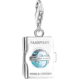 Thomas Sabo Passport Charm Pendant - Silver/Turquoise