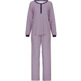 Dame - Stribede Nattøj Calida Sweet Dreams Pyjama Set - Dark Blue