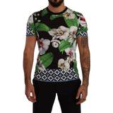 Blomstrede T-shirts & Toppe Dolce & Gabbana Floral Print Crewneck T-shirt - Black
