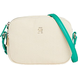 Tommy Hilfiger Hvid Tasker Tommy Hilfiger Small Canvas Crossover Bag - Olympic Green/Neutral Canvas